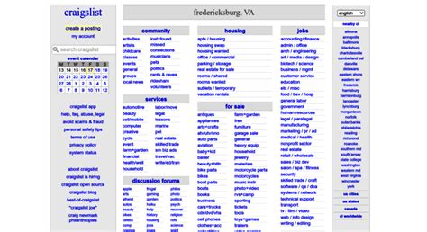 Craigslist fredericksburg va jobs - craigslist provides local classifieds and forums for jobs, housing, for sale, services, local community, and events